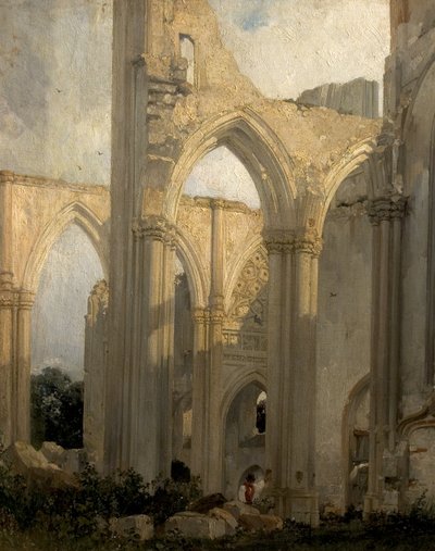Ruins of the Abbey St Bertain, St Omer, France by Richard Parkes Bonington
